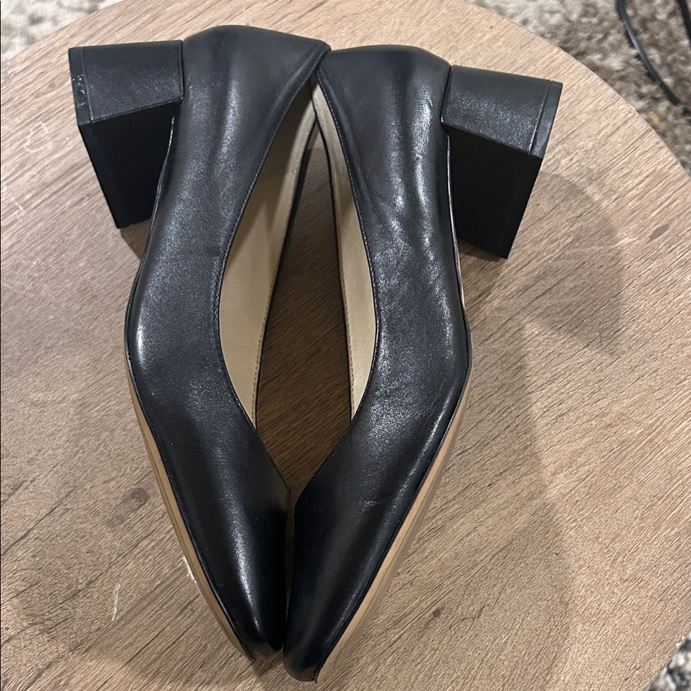 Karl Lagerfeld Black Leather Heels - Picture 6 of 13
